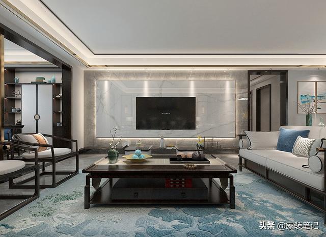 175平米的新中式风格，看到客厅后，被深深吸引，大气和韵味并存-1.jpg