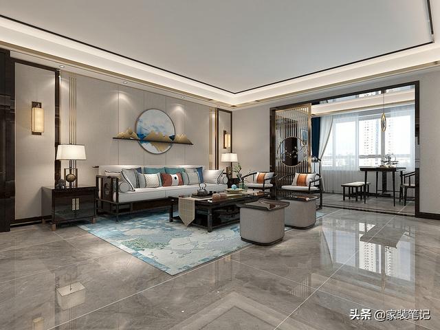 175平米的新中式风格，看到客厅后，被深深吸引，大气和韵味并存-5.jpg
