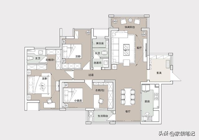 130㎡美式风格装修，全屋色彩、软装搭配十分温馨，进门就很惊艳-3.jpg