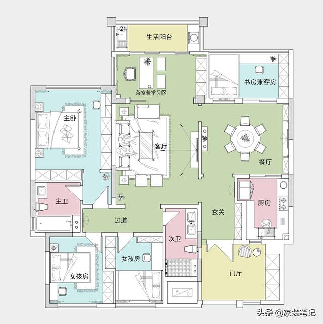 厦门夫妻晒出160㎡新家，新中式风格，高级感十足，而且十分韵味-3.jpg