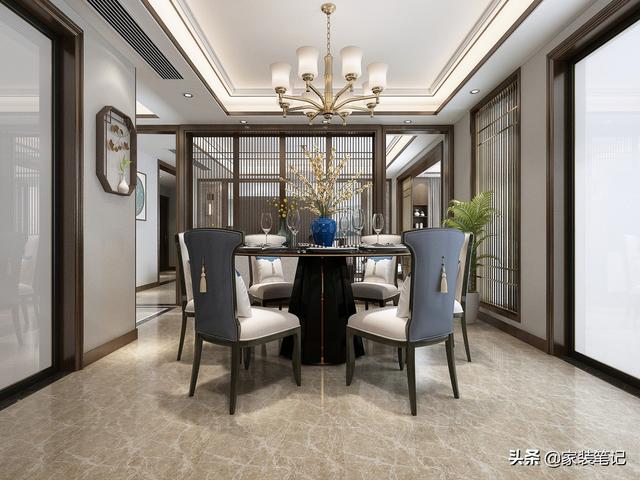 厦门夫妻晒出160㎡新家，新中式风格，高级感十足，而且十分韵味-11.jpg