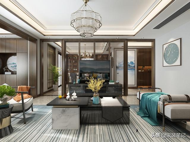 厦门夫妻晒出160㎡新家，新中式风格，高级感十足，而且十分韵味-7.jpg
