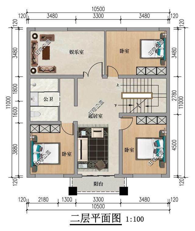10×12米二层新中式夹心房，7米大客厅+多朝南卧室住着更舒适-4.jpg