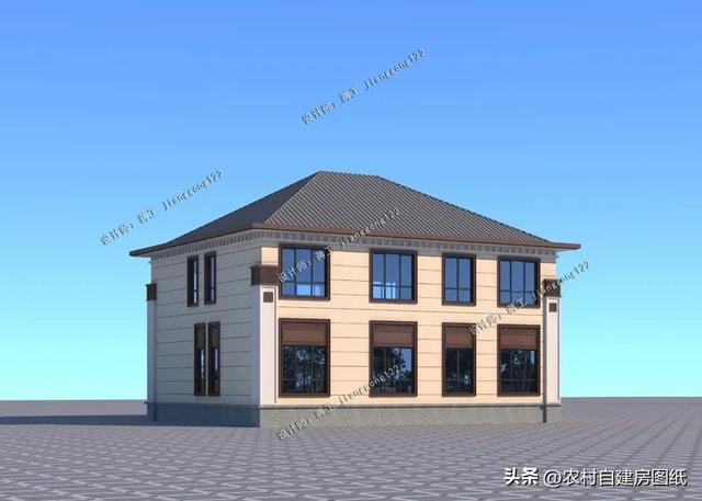 新中式风格二层农村别墅，现代感十足，能住四代人-3.jpg