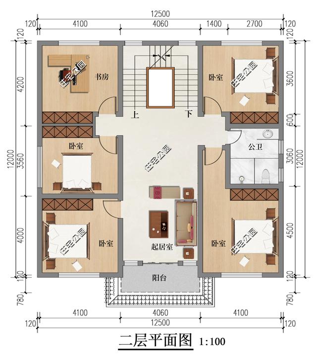 12×12米二层半新中式雅宅，阁楼层巧妙解决限高问题-6.jpg