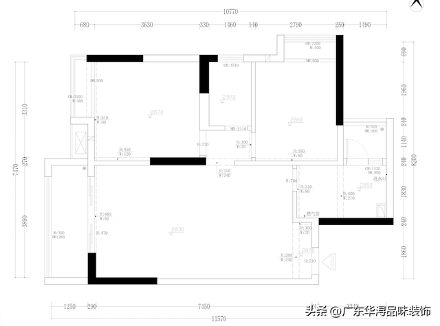 餐厨+客厅的开放式设计，80平美式轻奢风也有温暖的一面-2.jpg