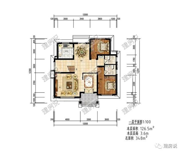 建房说｜老家建栋开间12米，127平新中式别墅，我还羡慕啥大豪宅-7.jpg