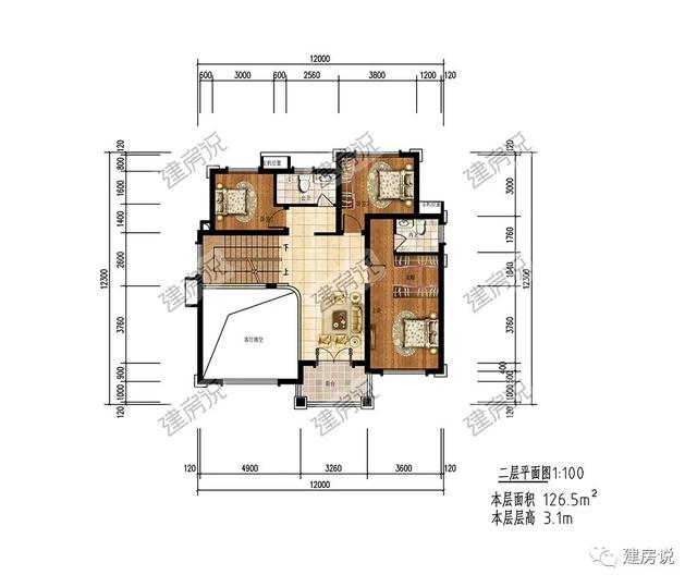 建房说｜老家建栋开间12米，127平新中式别墅，我还羡慕啥大豪宅-8.jpg