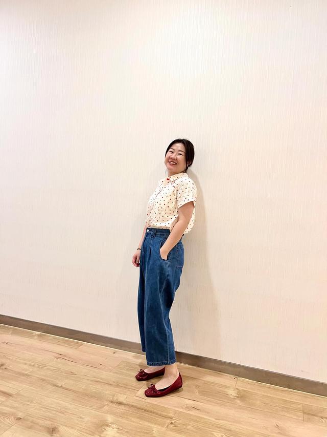 周一，波点衬衫和牛仔裤，轻法式就这么简单-4.jpg