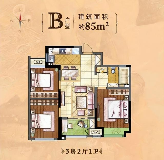 晒晒85平小三房，全屋定制柜子实在漂亮，全小区的人看了都羡慕-1.jpg