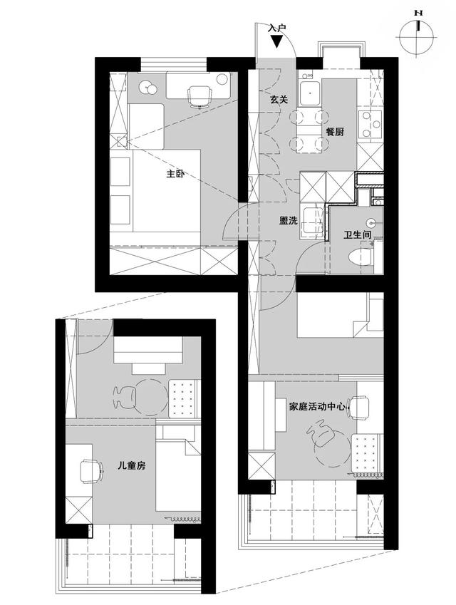 北京夫妻44㎡的家，坚持全屋打满柜子，效果高级又实用，晒晒-3.jpg