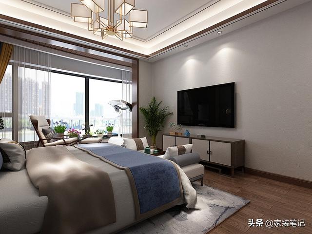 广州夫妻的新中式风装修火了，客餐厅、厨房和阳台连成一片很大气-14.jpg