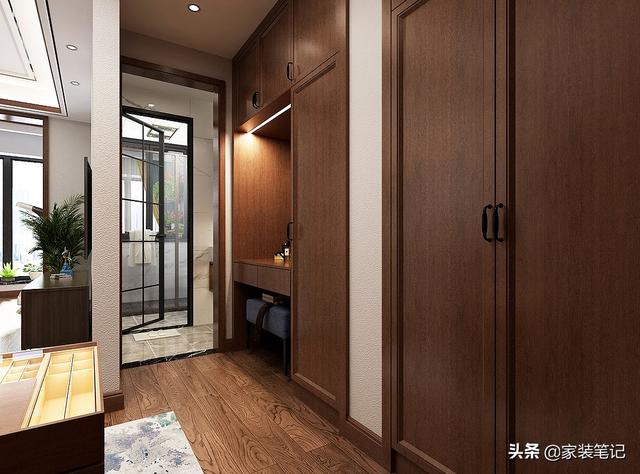 广州夫妻的新中式风装修火了，客餐厅、厨房和阳台连成一片很大气-17.jpg