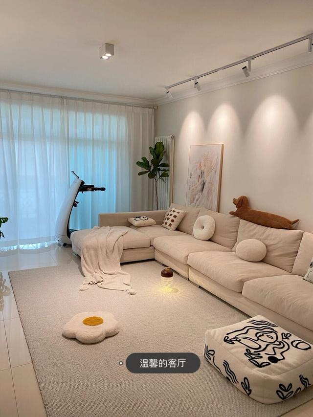三十款超级好看的，奶油风客厅，喜欢的收藏备用-4.jpg