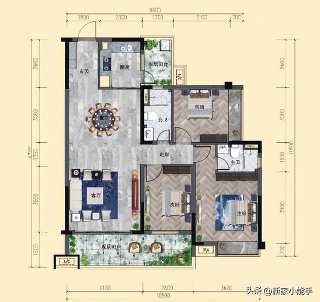 太羡慕她家116平新房装修新中式风格，全屋显得很大气，太喜欢了-1.jpg