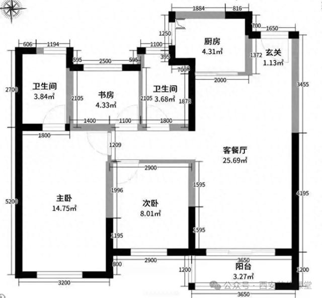 105m²三室奶油风，没想到装完这么好看-1.jpg