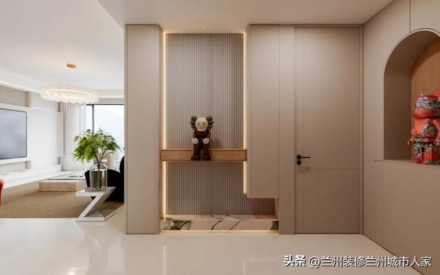 兰州城市人家160平舒适温馨的奶油风案例-4.jpg