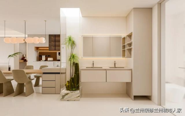 兰州城市人家160平舒适温馨的奶油风案例-12.jpg