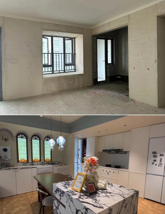 惊艳！120㎡法式多巴胺，毛坯到完工的惊喜对比-6.jpg