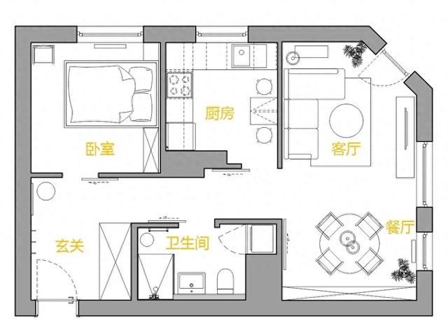60平北欧风小户型，适合新婚夫妇的新房装修设计，值得参考和借鉴-1.jpg