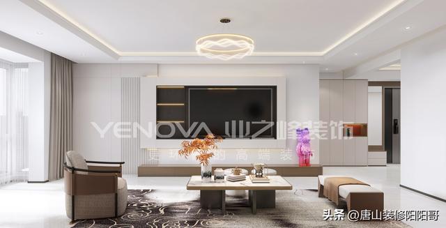 唐山天元骏景153平方米新中式风格装修效果案例|业之峰装饰-3.jpg