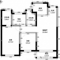 105m²三室奶油风，没想到装完这么好看
